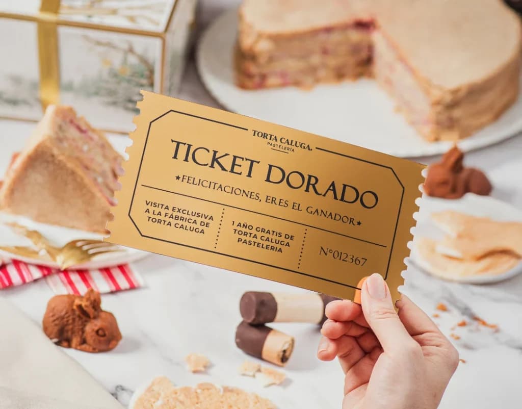 ¡Llegó el Ticket Dorado de Torta Caluga!